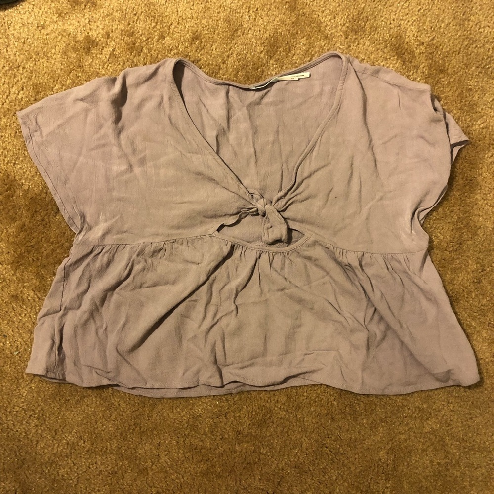 Urban Outfitters Lavender Tie Crop Top
